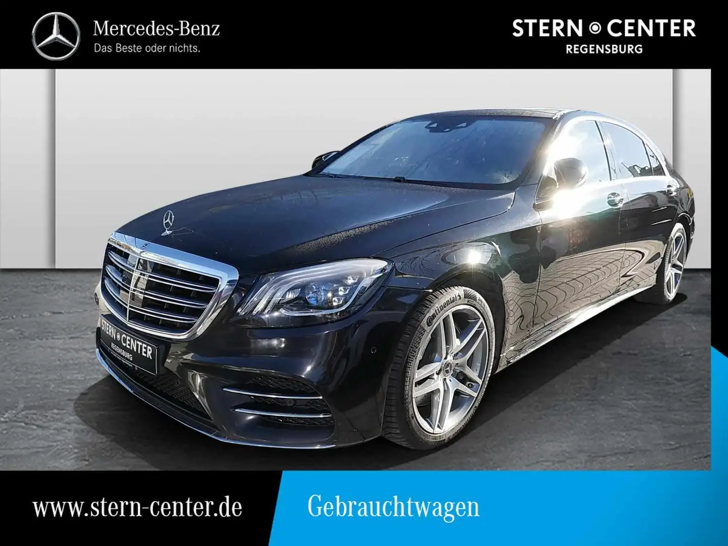 Mercedes-Benz S 400 d 4M Limo lang+AMG+DIST+HUD+PANO+4xMASSAGE Schwarz - 1