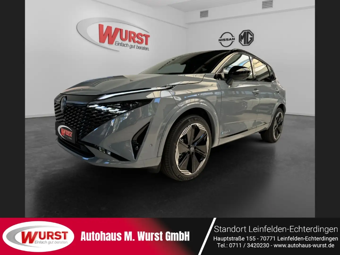 Nissan Qashqai MY24 1.5 VC-T e-POWER Automatik N-DESIGN Assistenz Grau - 1