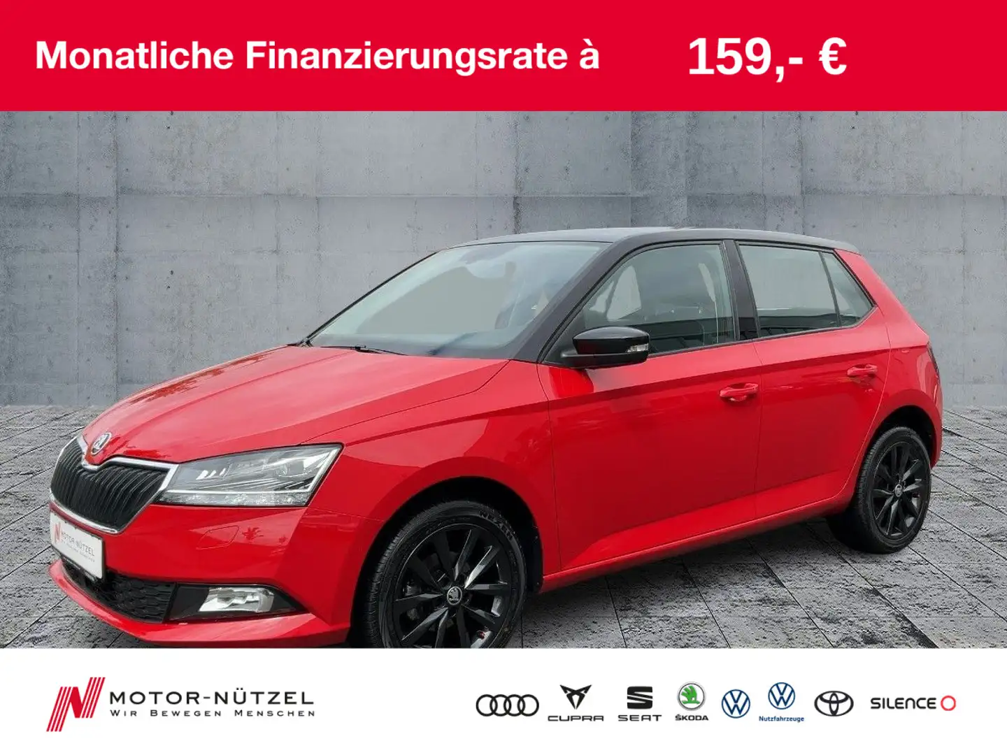 Skoda Fabia 1.0TSI STYLE APP+SHZ+GRA+MFA+NSW+BT+LM 16" Rot - 1