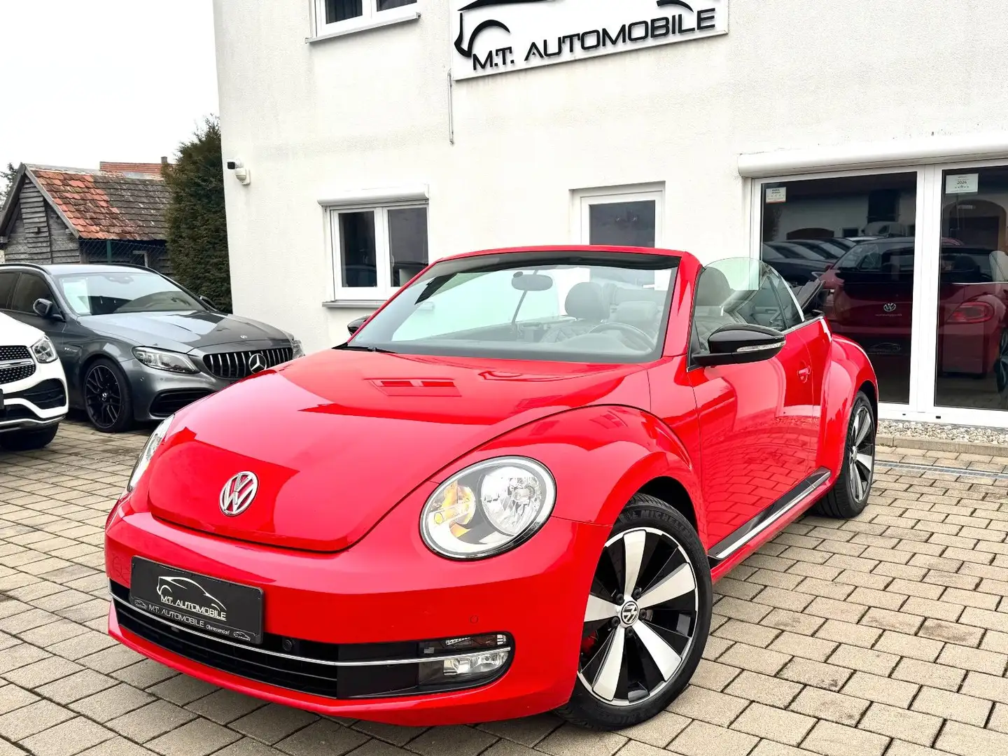 Volkswagen Beetle Cabrio Exclusive Sport*TEMP*NAVI*PDC*SHZ* Rot - 1