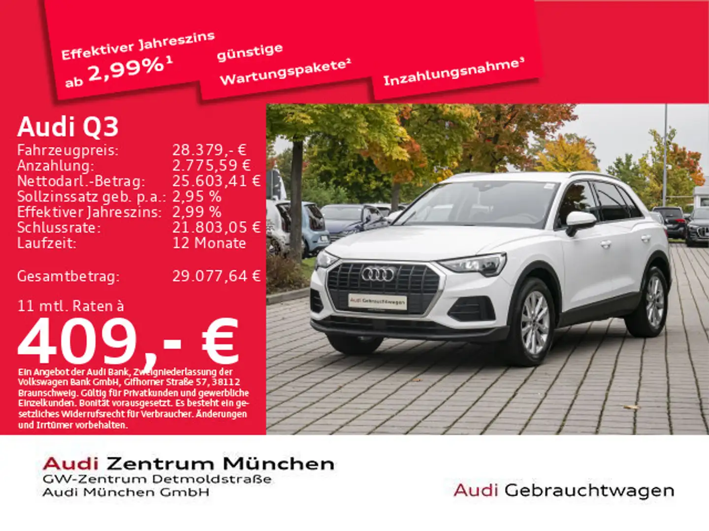 Audi Q3 35 TFSI S tronic Navi+ Weiß - 1