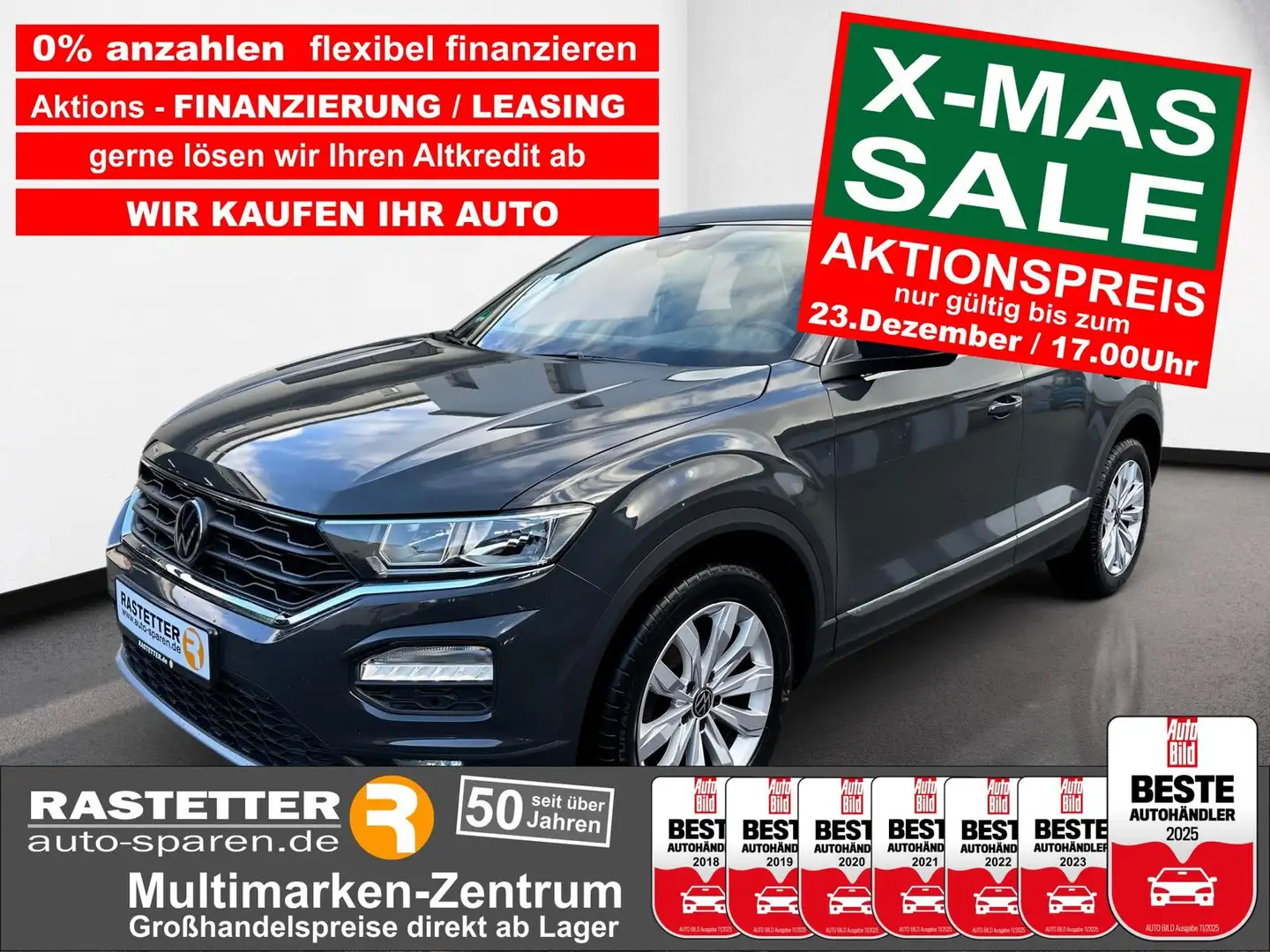Volkswagen T-Roc TSI Sport AppConnectNavi+Winter+Shadow+PDC+Klimaau Grau - 1