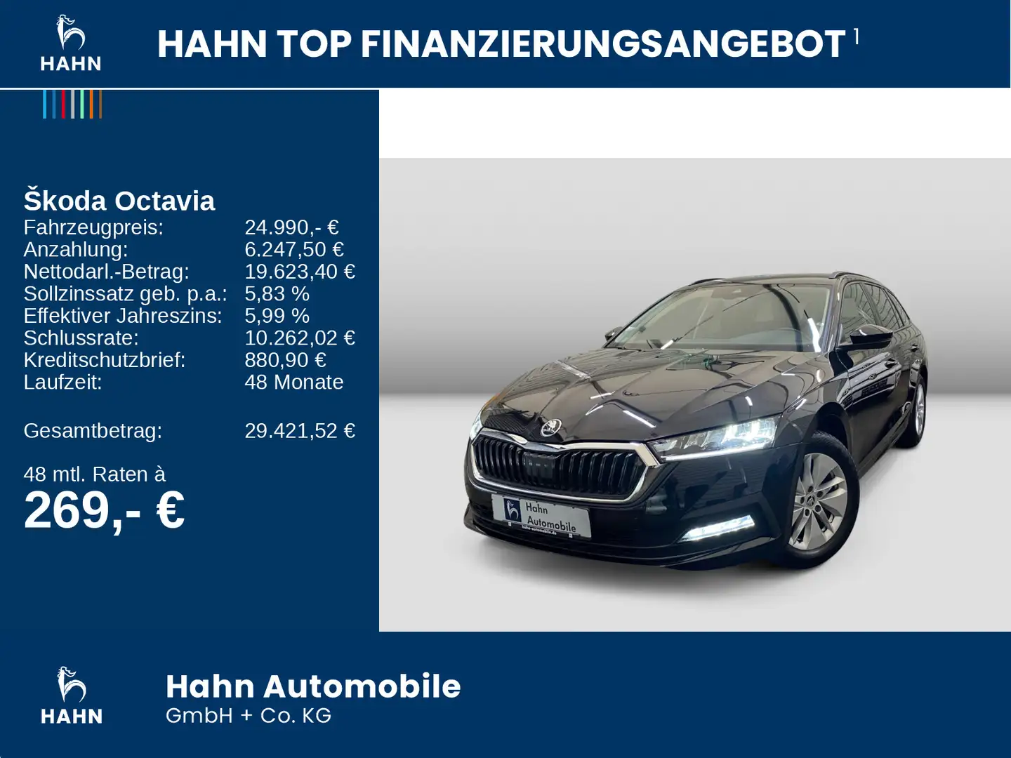 Skoda Octavia Combi 1.0 eTSI  Ambition DSG Kamera LED Schwarz - 2