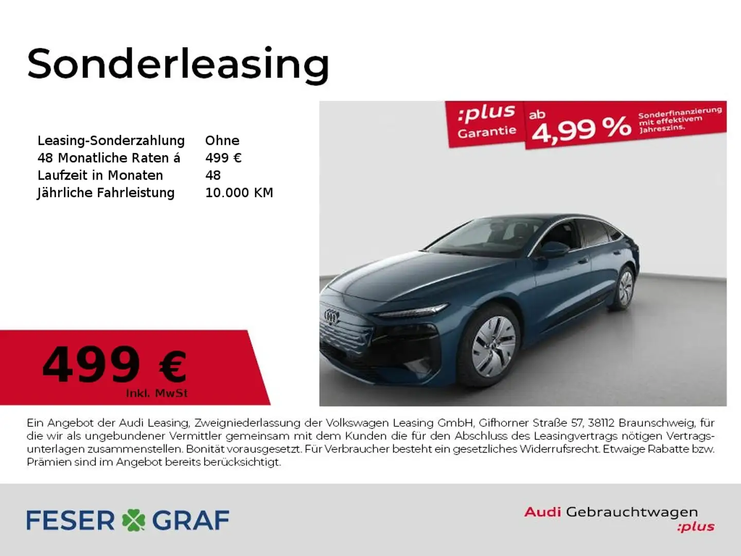 Audi A6 Sportback e-tron Matrix,Navi+,AZV,Tech+,ACC,20" Blau - 1