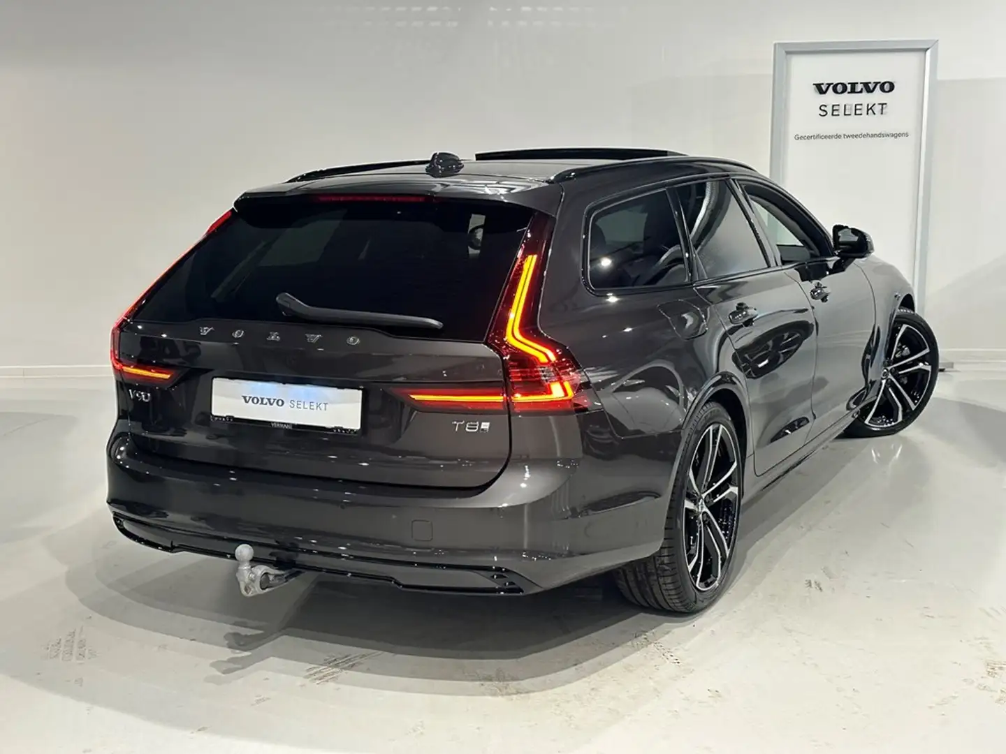 Volvo V90 T8 Recharge Ultra Dark + LUCHTVERING/TREKHAAK Gris - 2