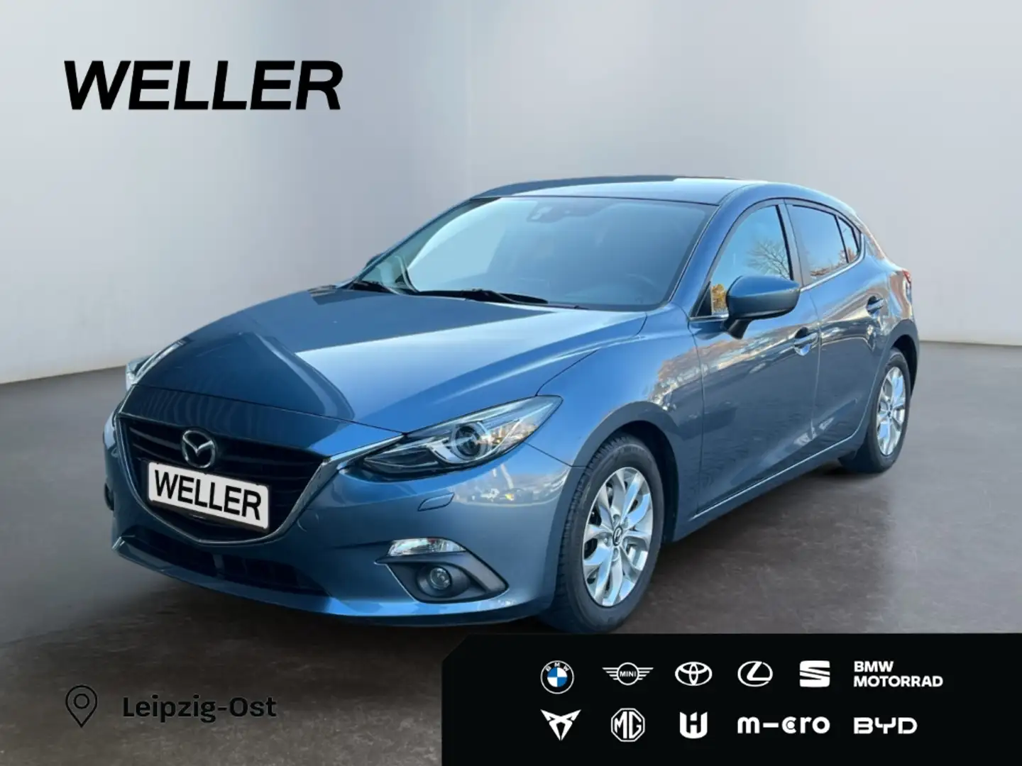 Mazda 3 SKYACTIV-G 120 NAKAMA *Navi*Teilleder*CAM*SHZ* Bleu - 1