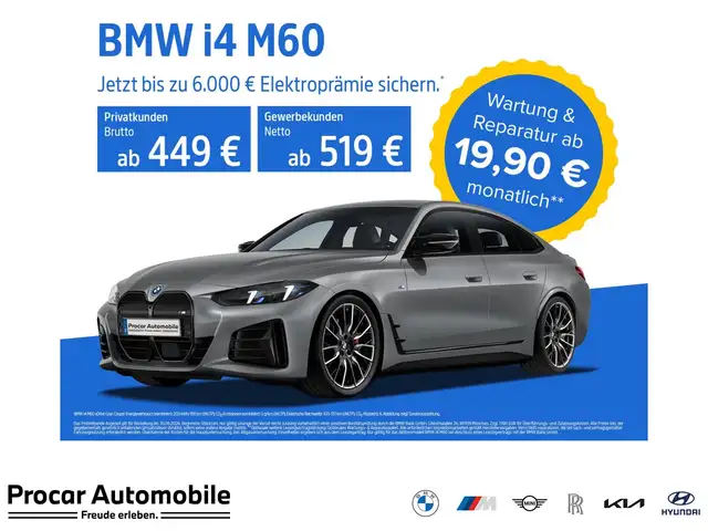 BMW i4 M60 ACC RFKNAVI LED Sound Syst. DAB M Sport
