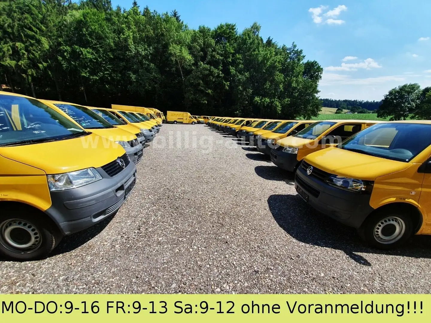 Volkswagen T5 Transporter T5 1.9 TDI Transporter 2xSchiebetüre 1.Hand Żółty - 1