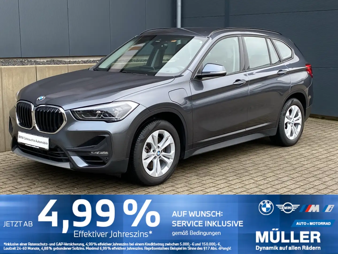 BMW X1 xDrive25e AHK/HUD/NAVI+/CAM/TEMPO/DAB/LED+ Grijs - 1