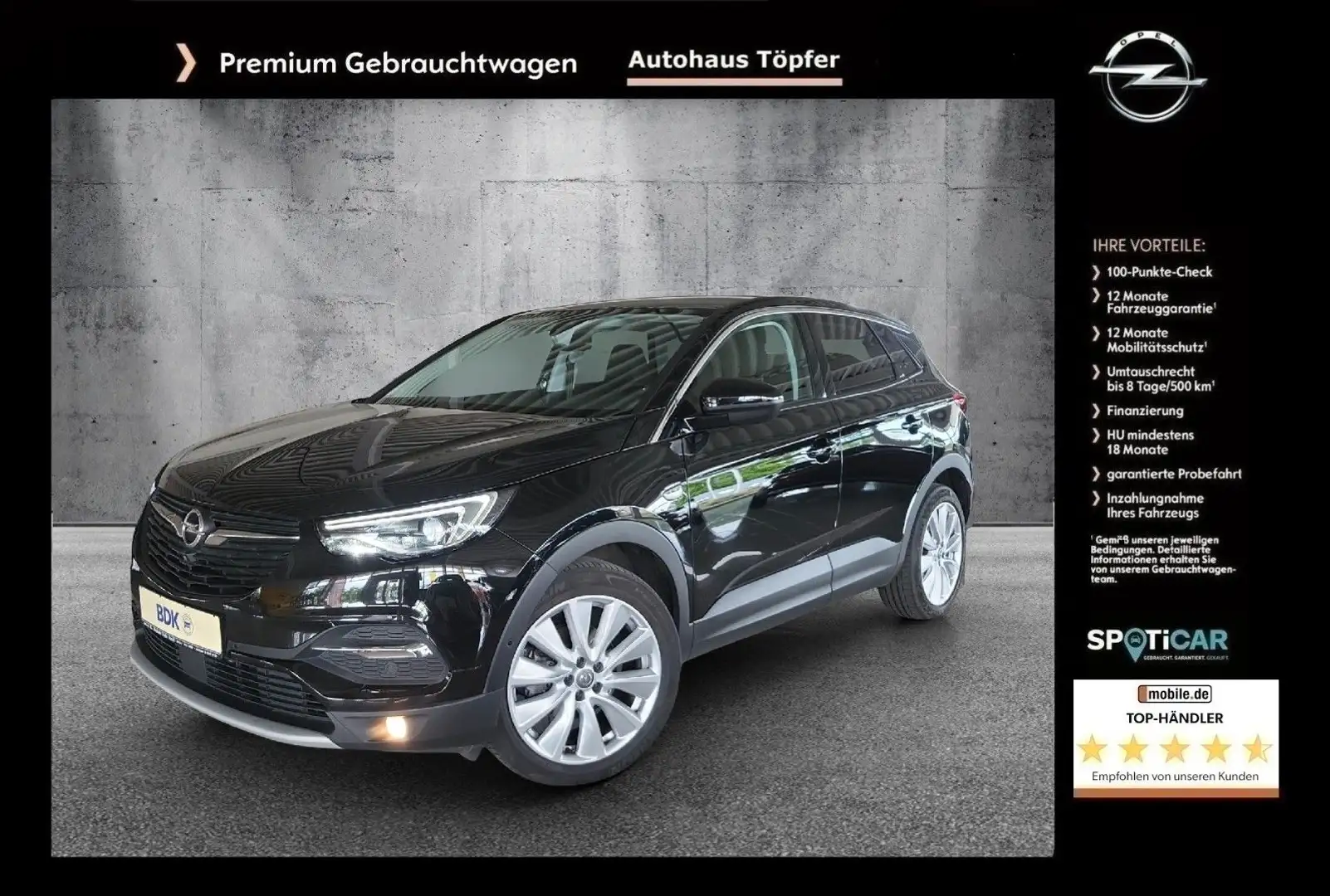 Opel Grandland X Sondermodell "Ultimate" Leder/LED Schwarz - 1