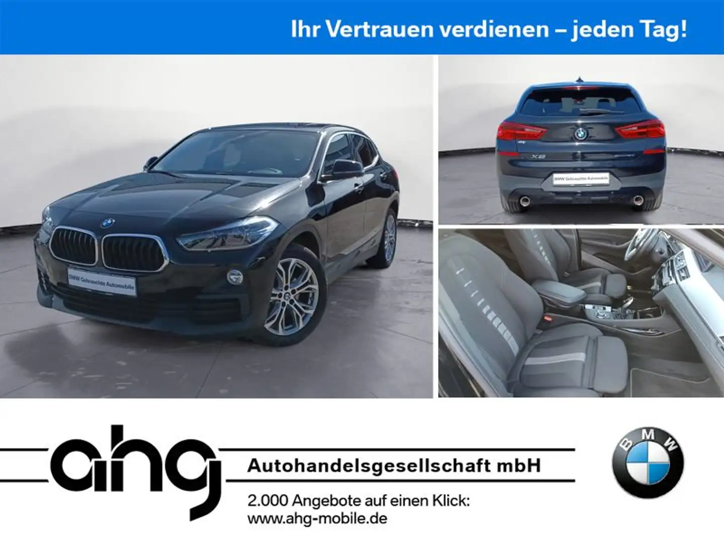 BMW X2 sDrive18d Panoramadach, M Sportfahrwerk, Navi Negro - 1