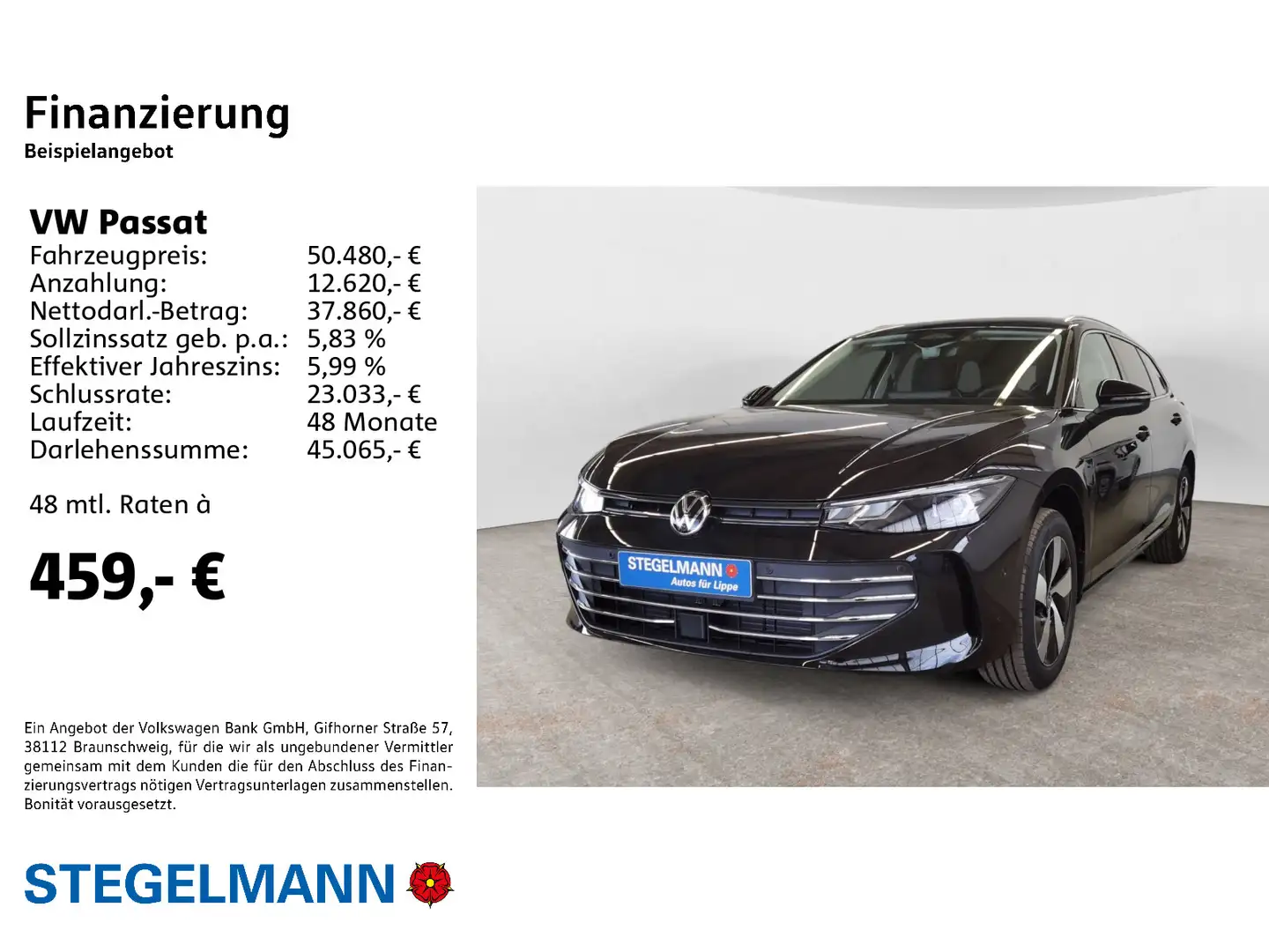 Volkswagen Passat Variant Passat 2,0 l TDI SCR 7-Gang-DSG Business Schwarz - 2