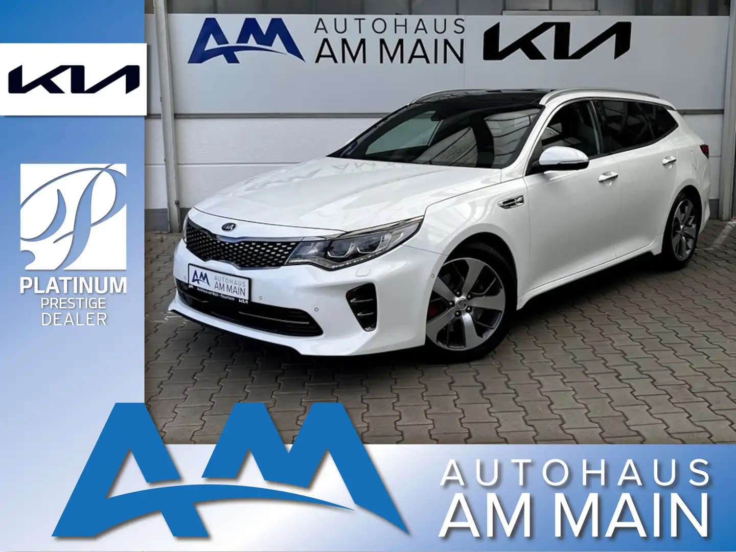 Kia Optima SW 2.0T GT | TEC| LEDER | PANORAMA Alb - 1