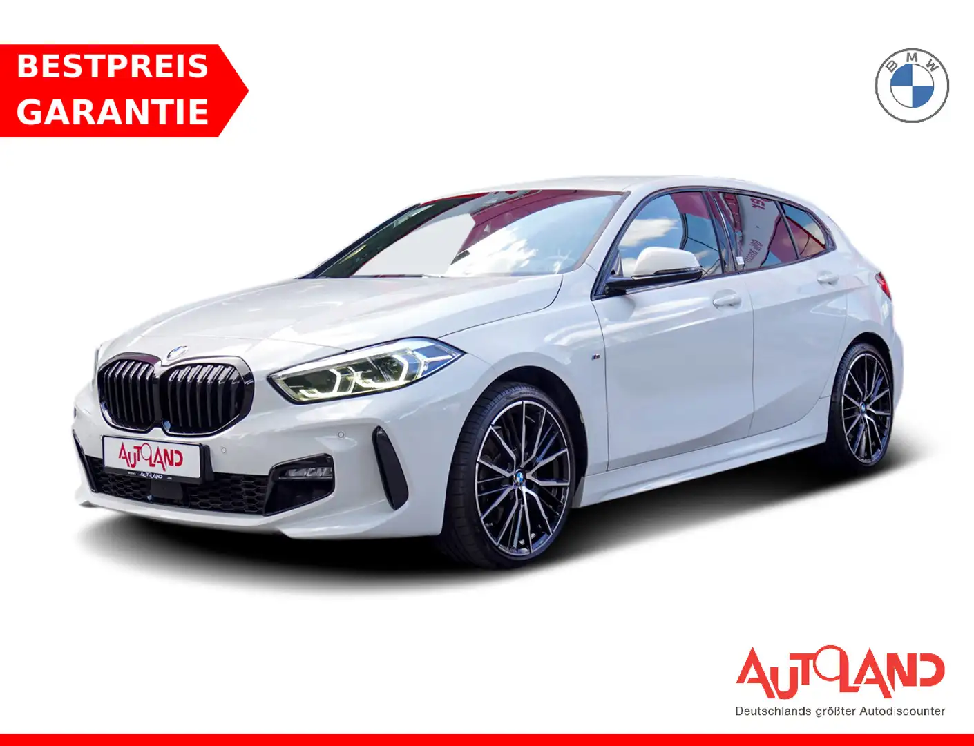 BMW 120 120i M Sport Aut. LED Navi Sportsitze Teilleder Blanc - 1