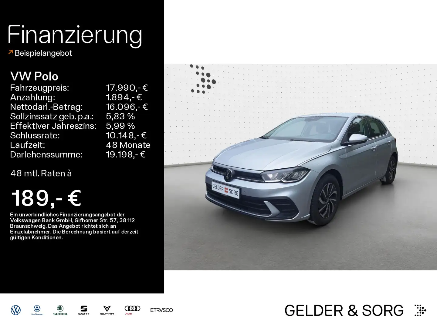 Volkswagen Polo Life 1.0 TSI DAB+*LED*Digital Cockpit Zilver - 1