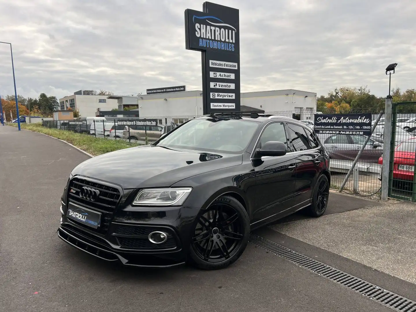 Audi SQ5 3.0 V6 BiTDI 313ch Quattro Tiptronic8 S-Line GPS Caméra ToitPano Zwart - 1