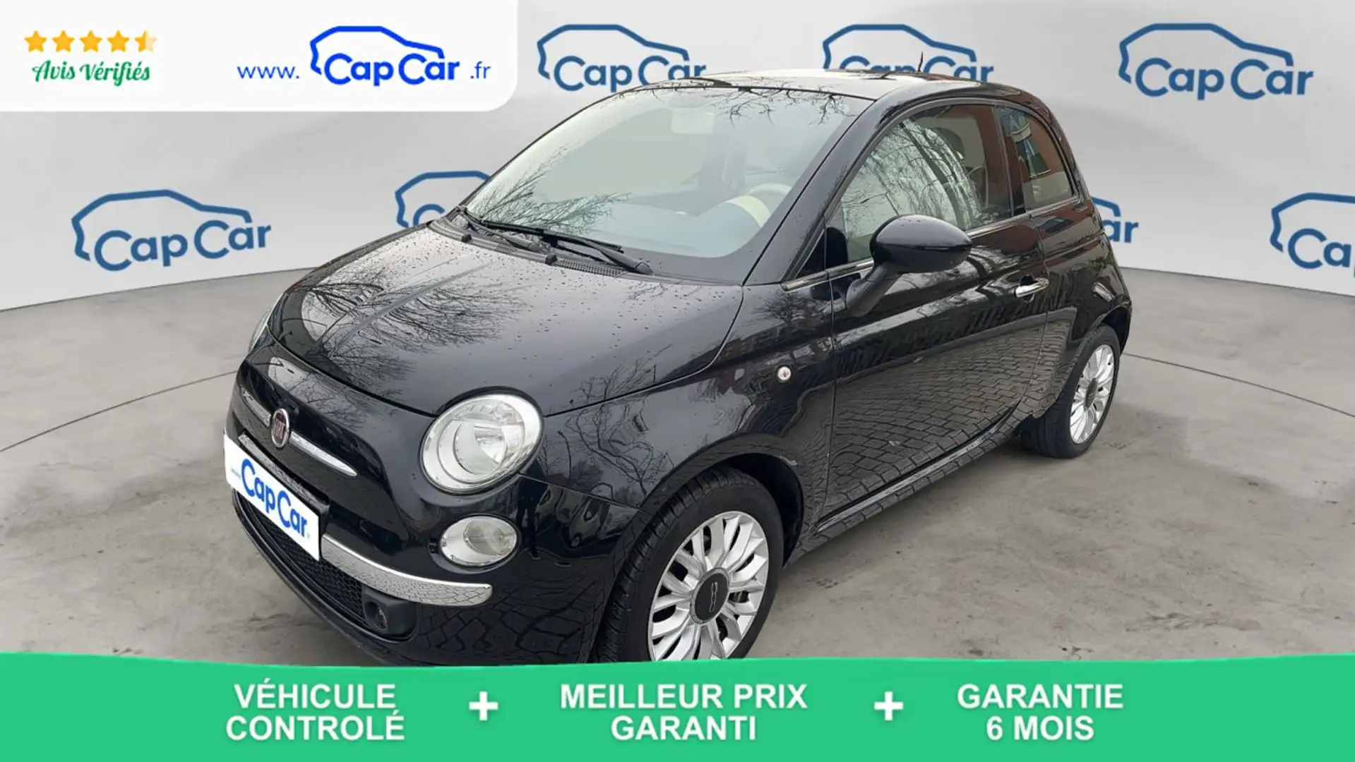 Fiat 500 1.2 69 Lounge Noir - 1