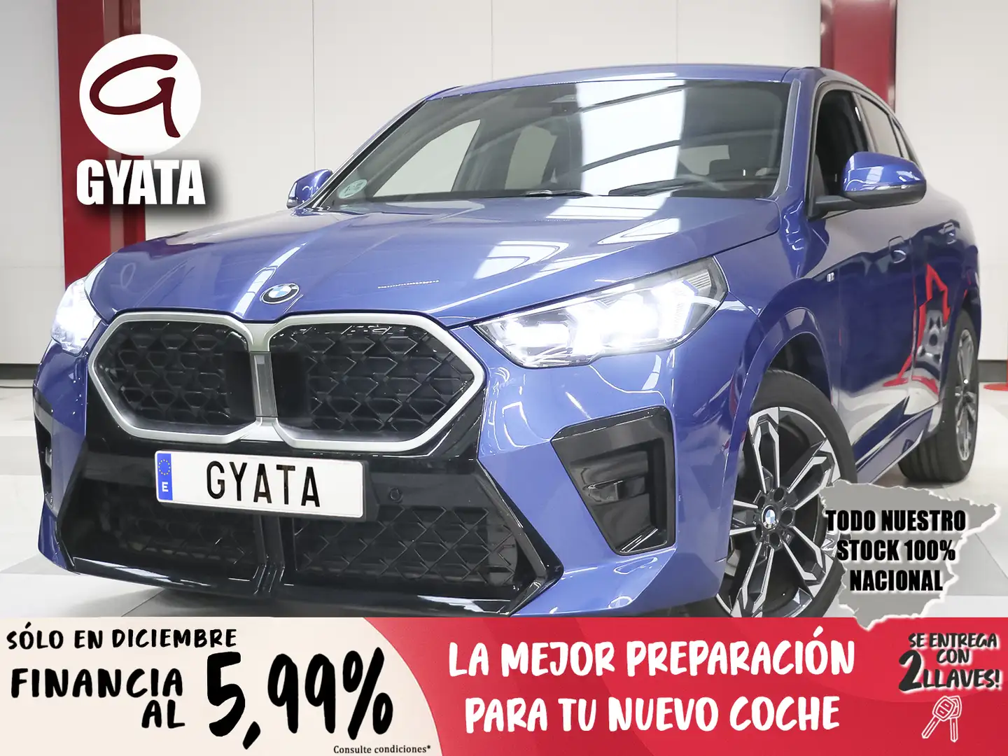 BMW X2 sDrive 18dA Bleu - 1