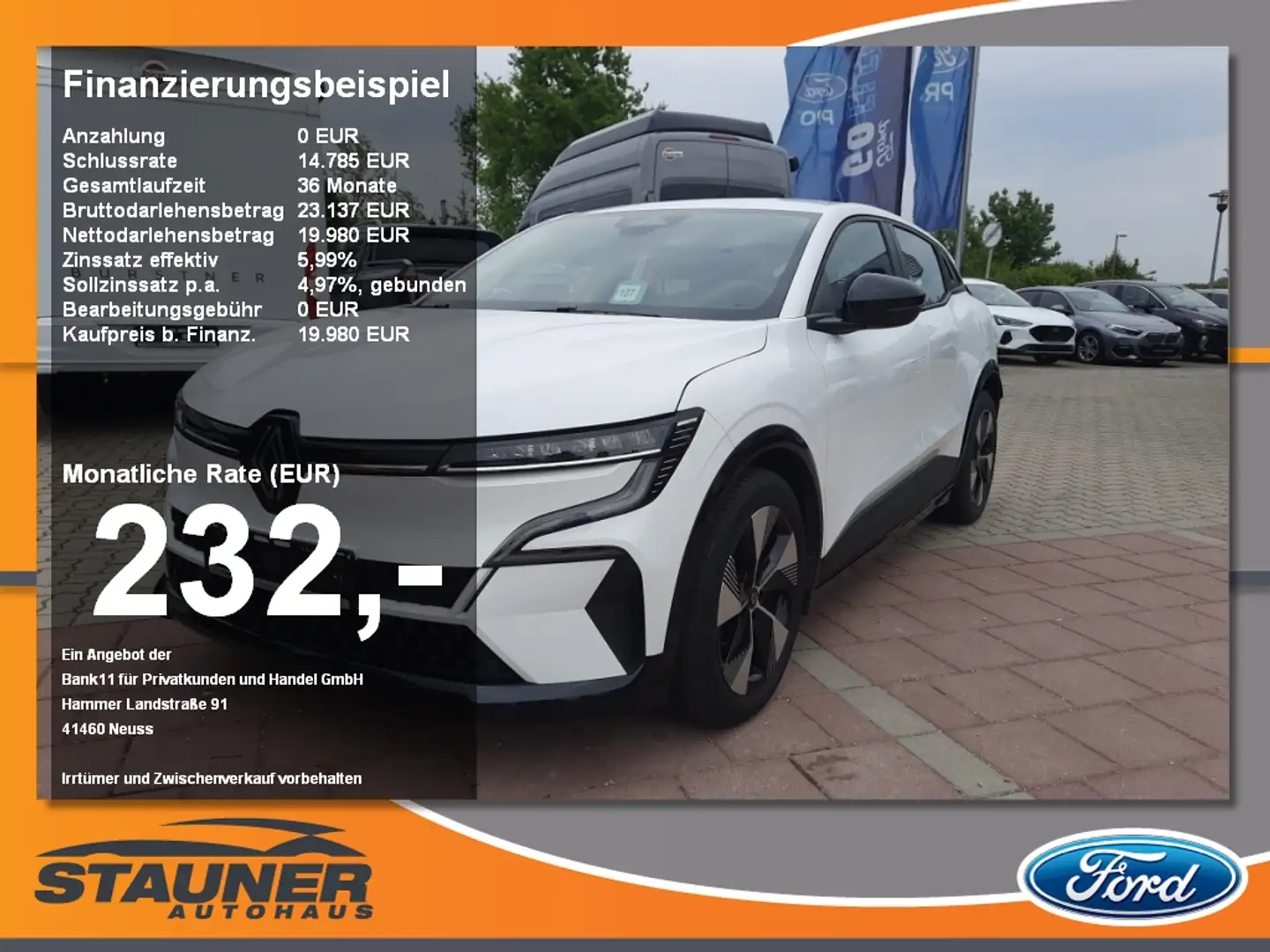 Renault Megane E-Tech Electric EV40 Equilibre Blanc - 1