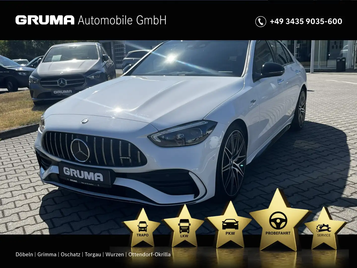Mercedes-Benz C 43 AMG Mercedes-AMG C 43 4M Distr.+AHK+DigitalLight+Bur Blanc - 1