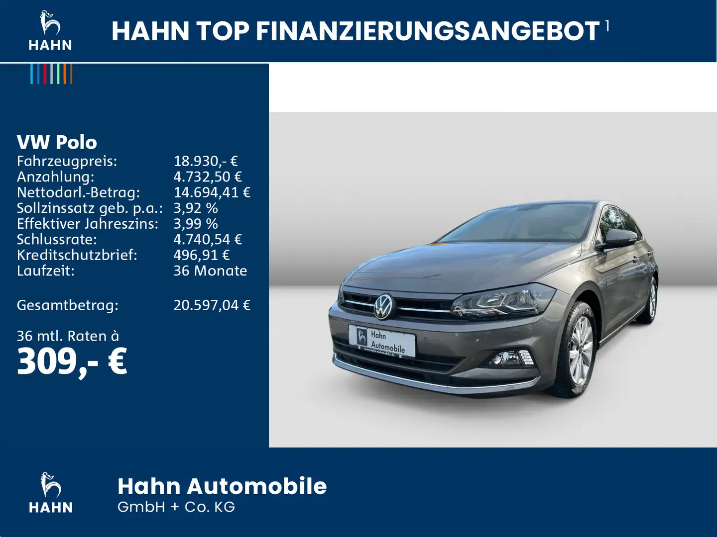 Volkswagen Polo 1.0TSI DSG Highline Climatr Nav ACC CAM SHZ Gris - 2