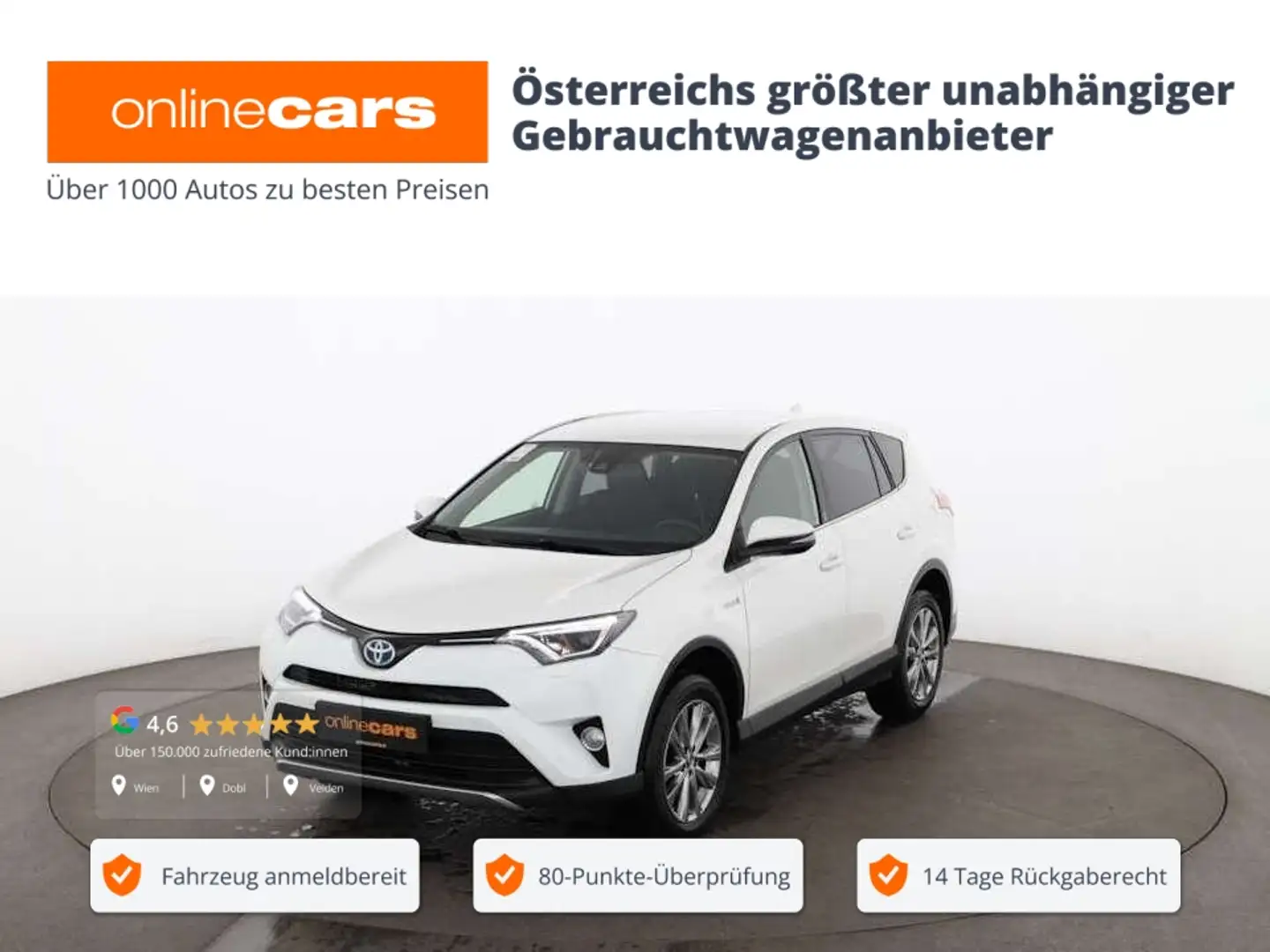 Toyota RAV 4 RAV4 2.5 Hybrid Aut LED AHK 360-CAM NAVI ASSIST Белый - 1