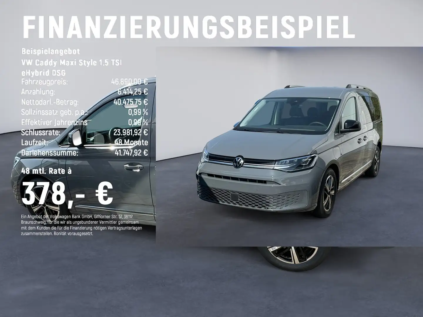 Volkswagen Caddy Maxi Style 1.5 TSI eHybrid DSG Prämie 5000  in... Grigio - 2