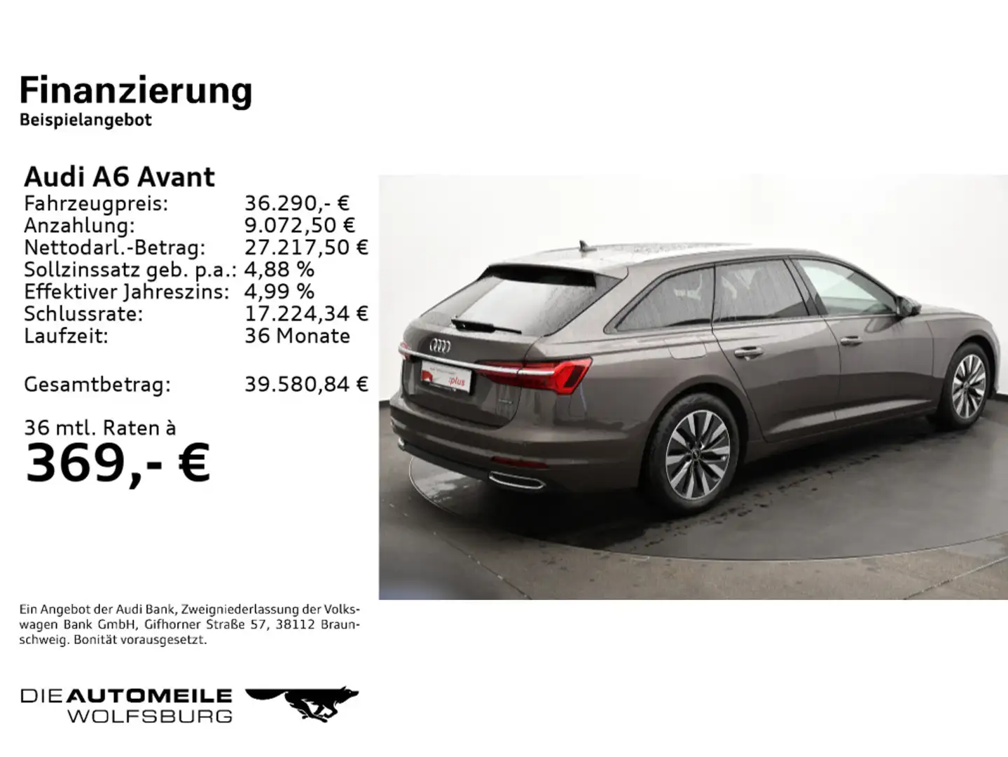 Audi A6 50 TFSIe S-tronic quattro AHK/Pano/Rück Braun - 2