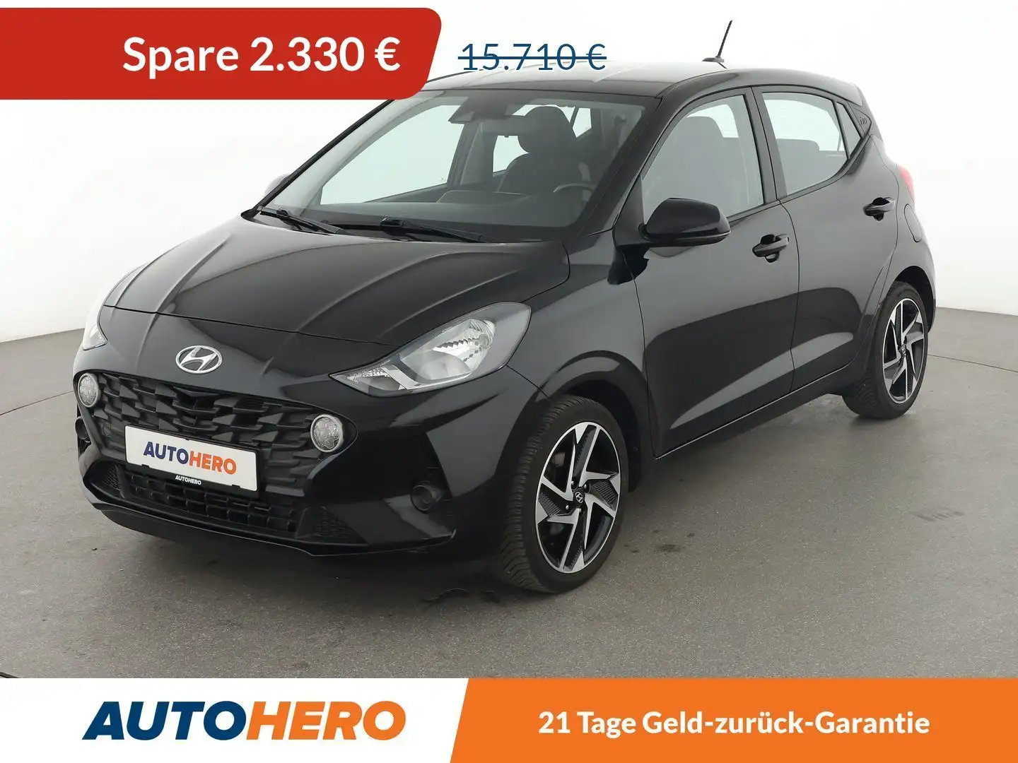 Hyundai i10 1.2 Trend Aut*TEMPO*PDC*SHZ*KLIMA*GARANTIE* Schwarz - 1
