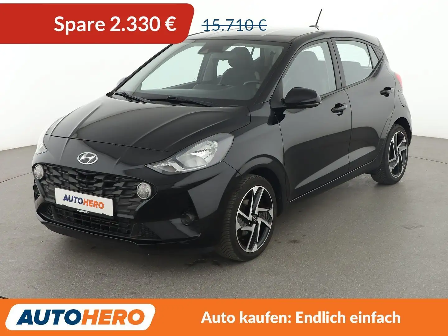 Hyundai i10 1.2 Trend Aut*TEMPO*PDC*SHZ*KLIMA*GARANTIE* Zwart - 1