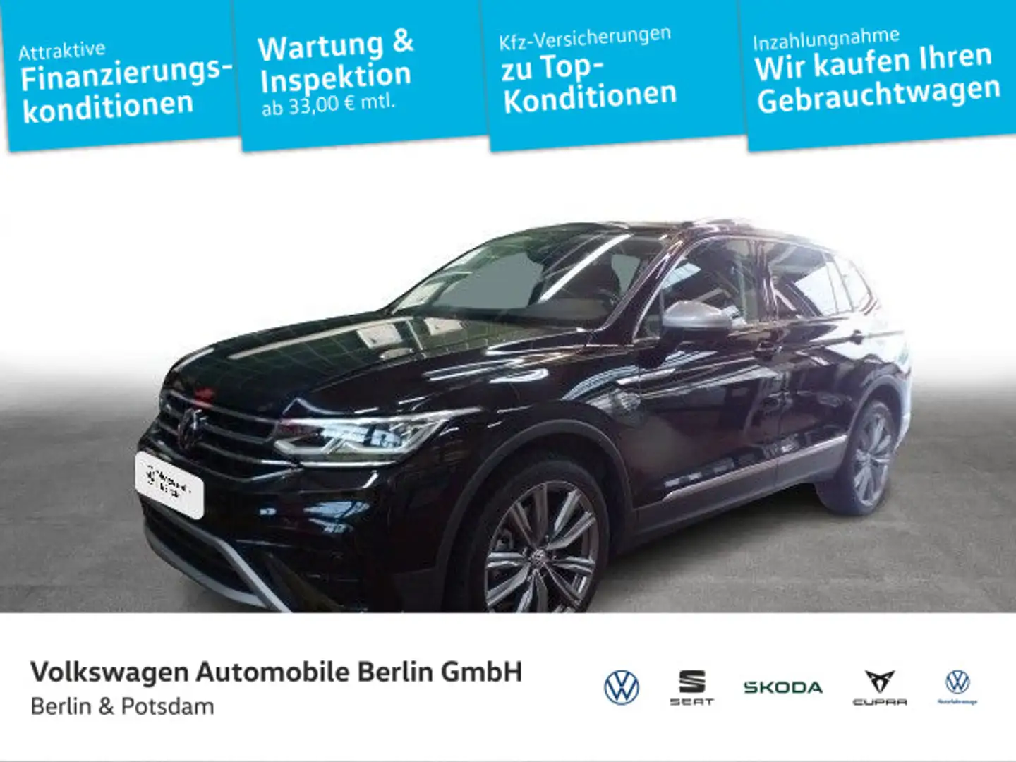 Volkswagen Tiguan Allspace 2.0 TSI 4M Elegance AHK Pano IQ- Schwarz - 1