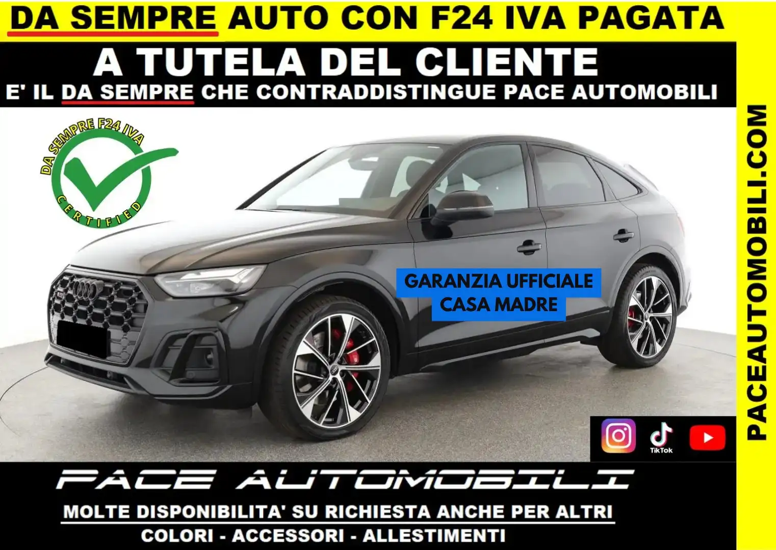 Audi SQ5 TDI B&O QUATTRO SPB SPORTBACK BLACK PACK 21" ACC Nero - 1