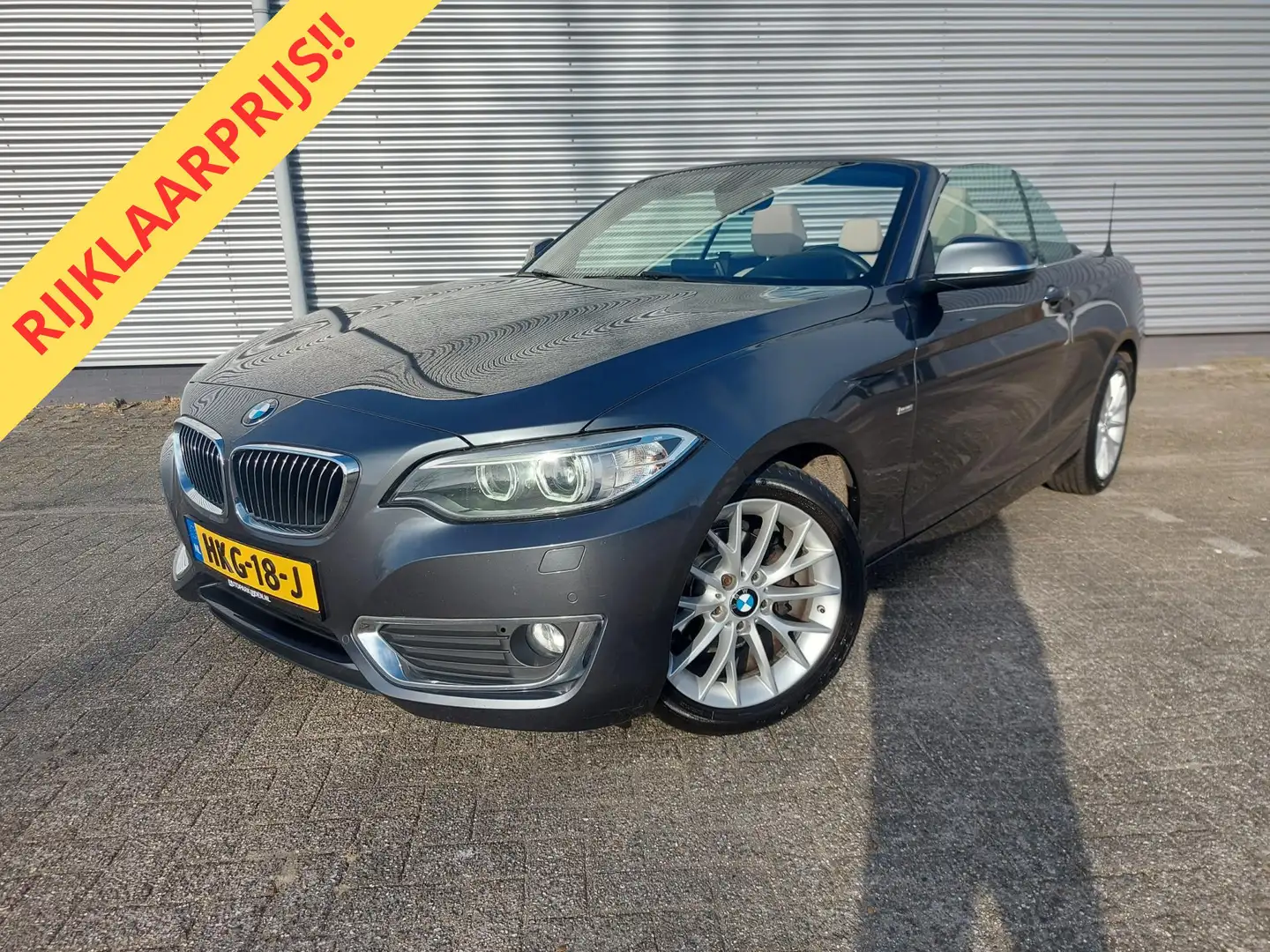 BMW 218 2-serie Cabrio 218i High Executive, airco,navigati Grau - 1