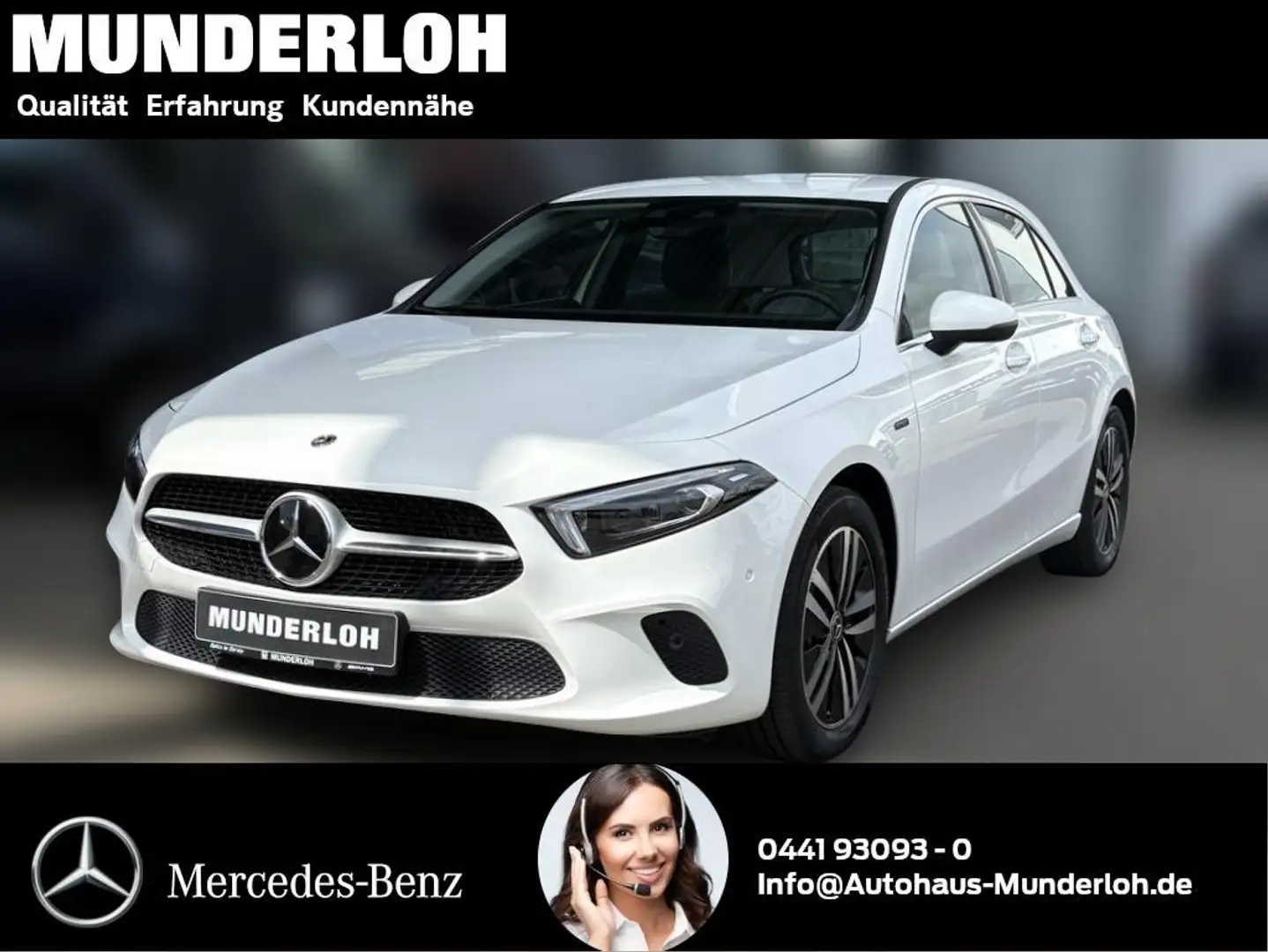 Mercedes-Benz A 250 e Kompaktlimousine ACC PDC SHZ LED SpurH Blanc - 1