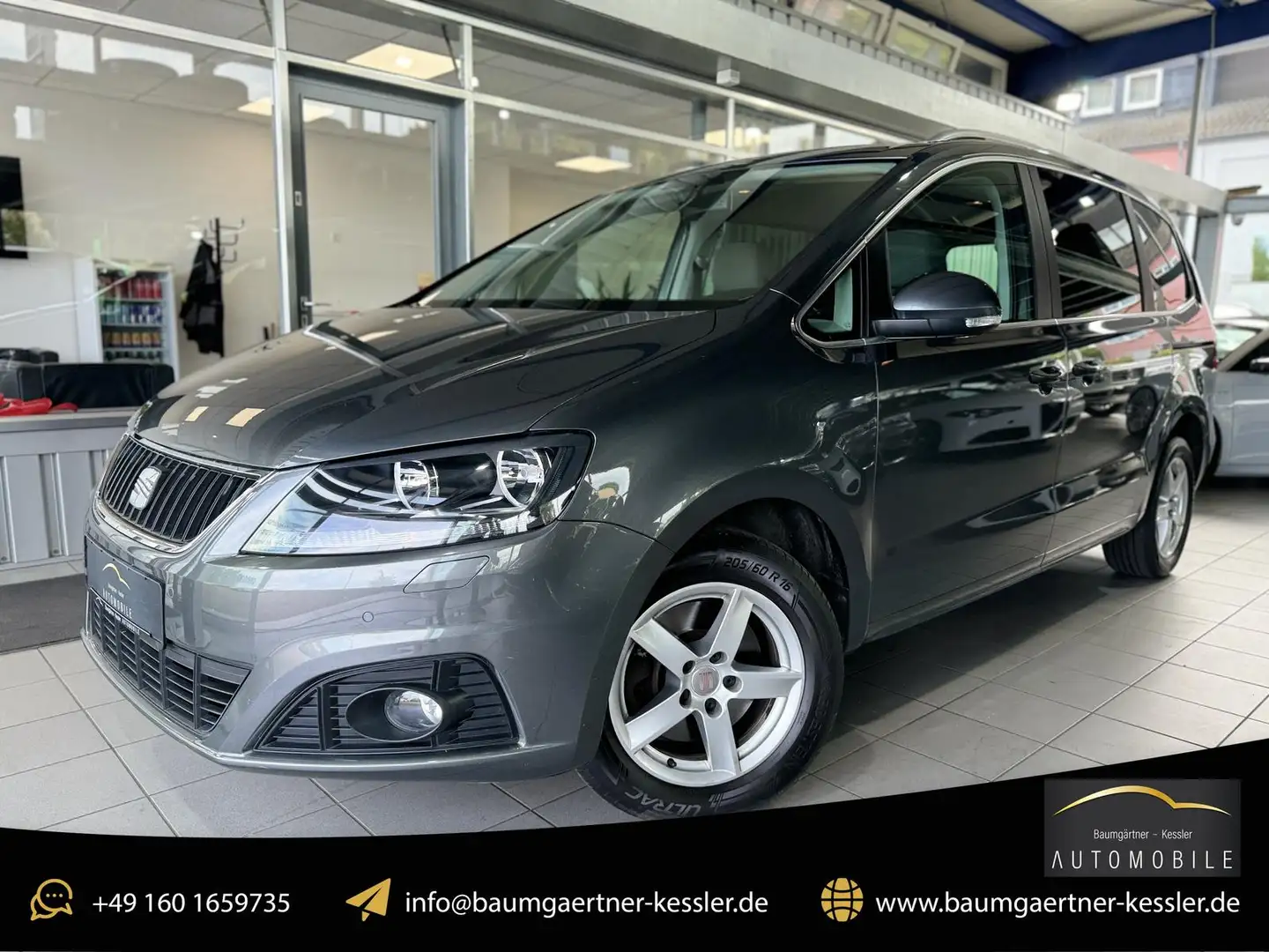 SEAT Alhambra Style 2.0TDI DSG 7-SITZER NAVI AHK KAM Gris - 1