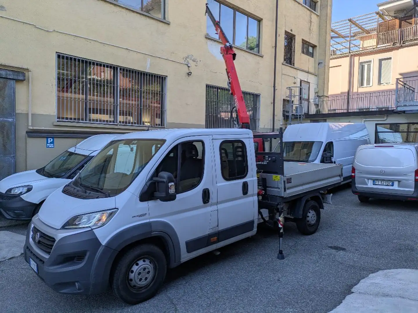 Fiat Ducato 35 2.3 MJT 130 CV maxi doppia cabina  gru Blanc - 1