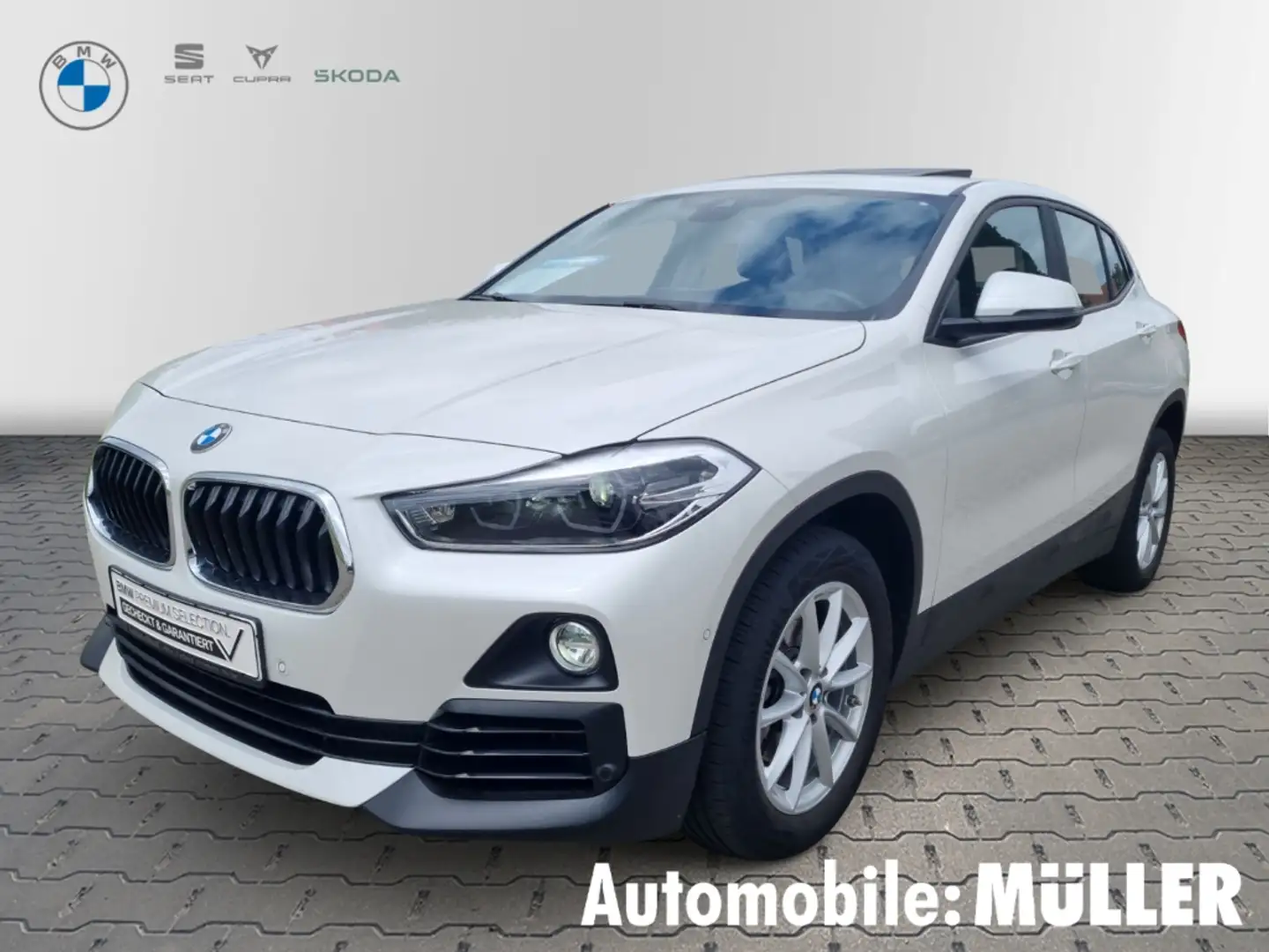 BMW X2 sDrive 18i+ACC+HUD+EL. PANODACH+Navi+PARKASSISTENT Weiß - 1