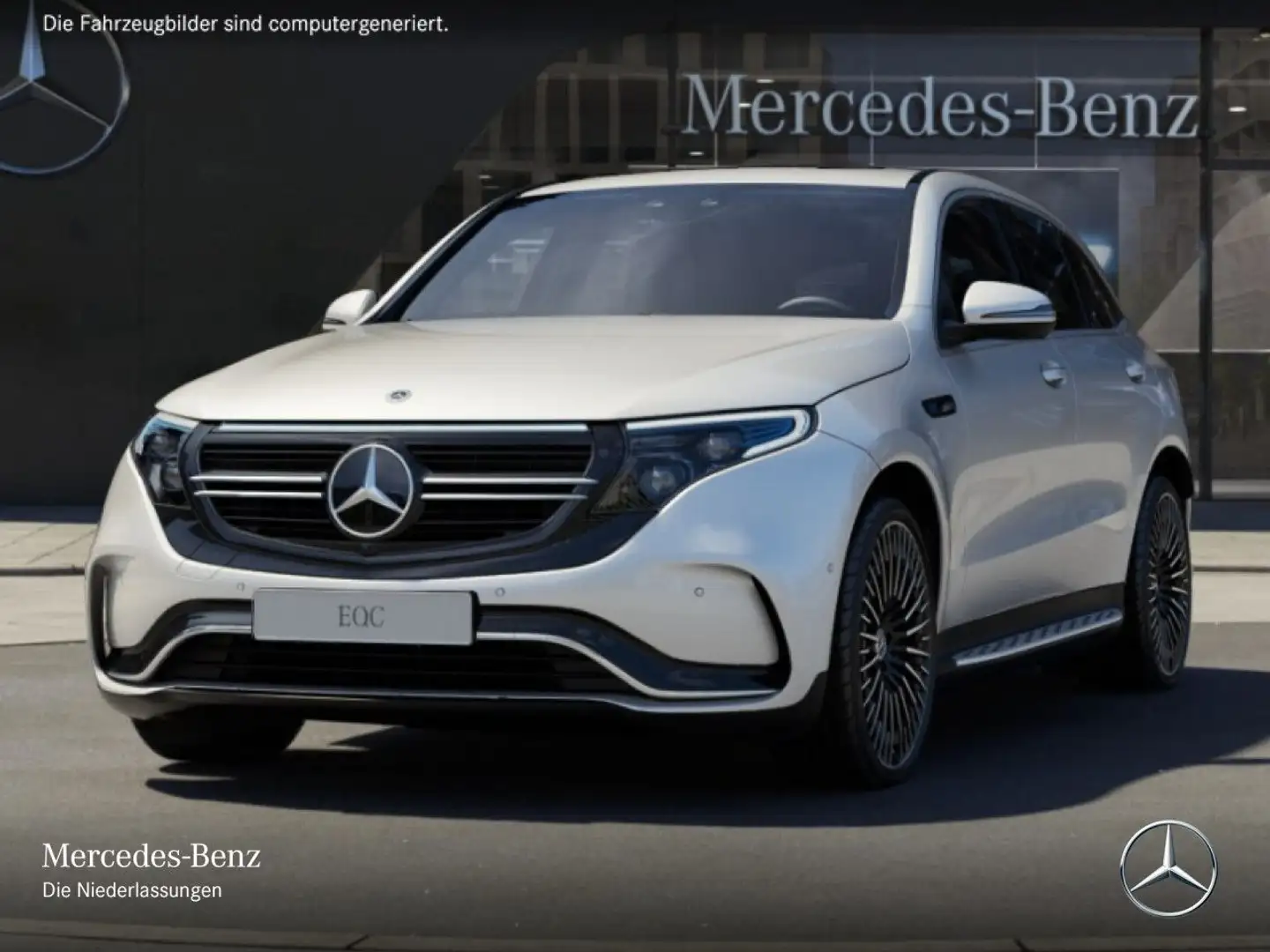Mercedes-Benz EQC 400 4M AMG+MULTIBEAM+KAMERA+HUD+TOTW+KEYLESS Weiß - 2