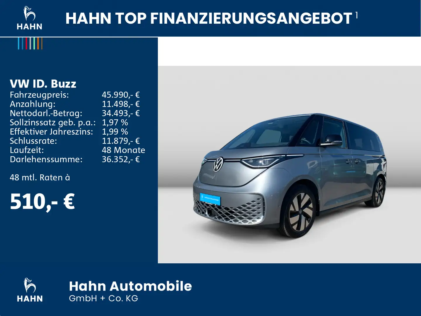 Volkswagen ID. Buzz Pro 150kW AHK NAVI KAMERA MATRIX EPH AP Silber - 2