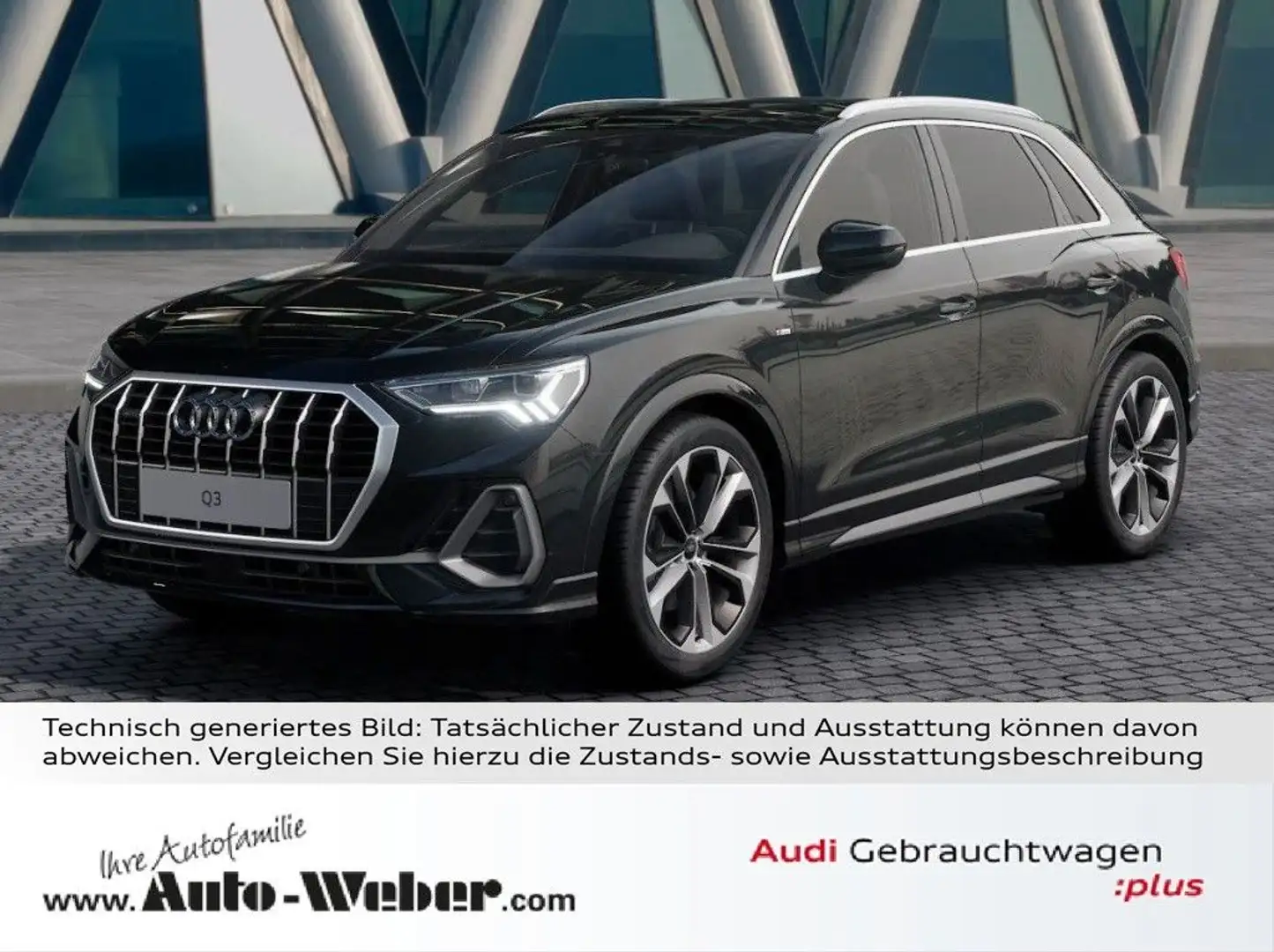 Audi Q3 40TFSI qu S LINE AHK STANDHZ LED ACC VC NAV+ Schwarz - 1