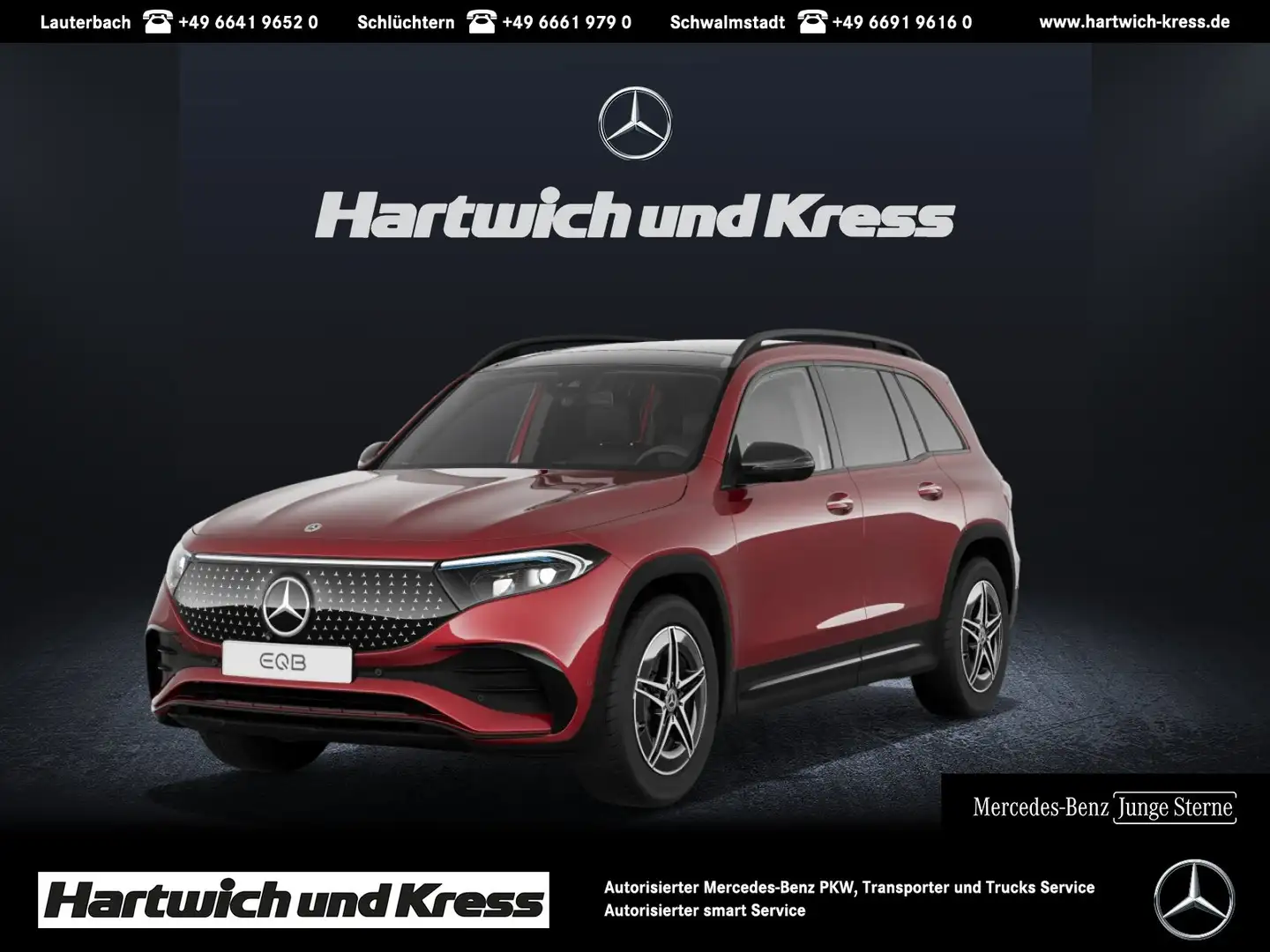 Mercedes-Benz EQB 350 EQB 350 4Matic AMG Line+7Sitze+Pano+Night+Burmeste Piros - 1