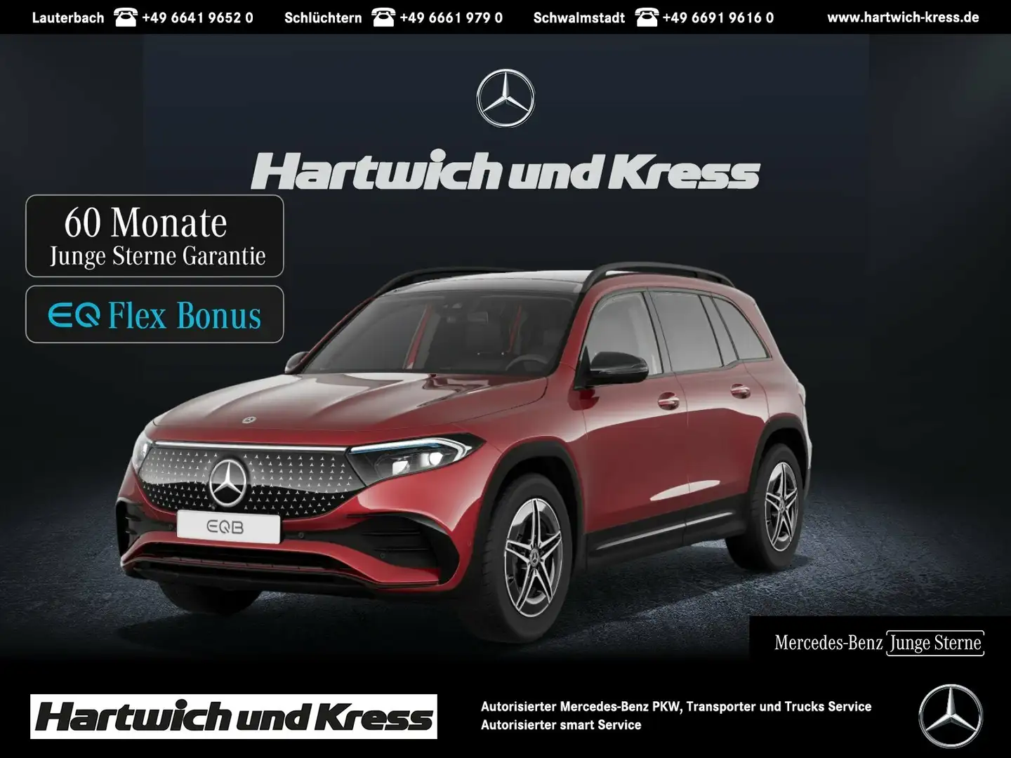 Mercedes-Benz EQB 350 EQB 350 4Matic AMG Line+7-Sitze+Pano+Night+Burmest Rood - 1