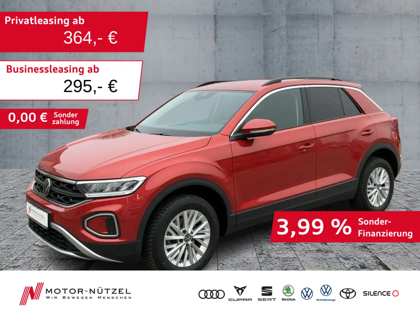 Volkswagen T-Roc 1.5 TSI DSG LIFE 5JG+LED+NAVI+STDHZG+BEATS Rot - 1