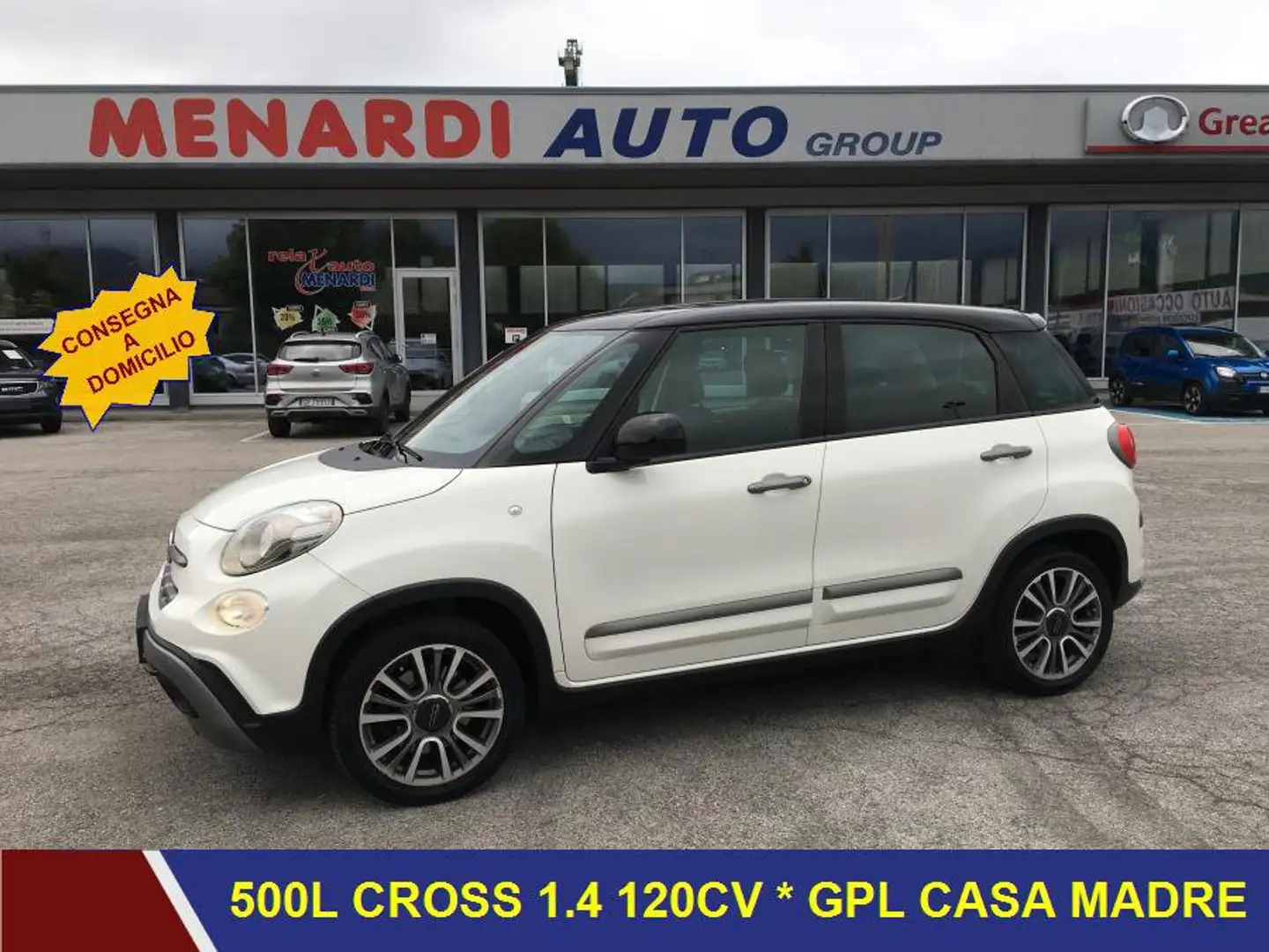 Fiat 500L 1.4 T-Jet 120cv GPL Cross 55 MILA KM!! NAV+CAMERA Bianco - 1