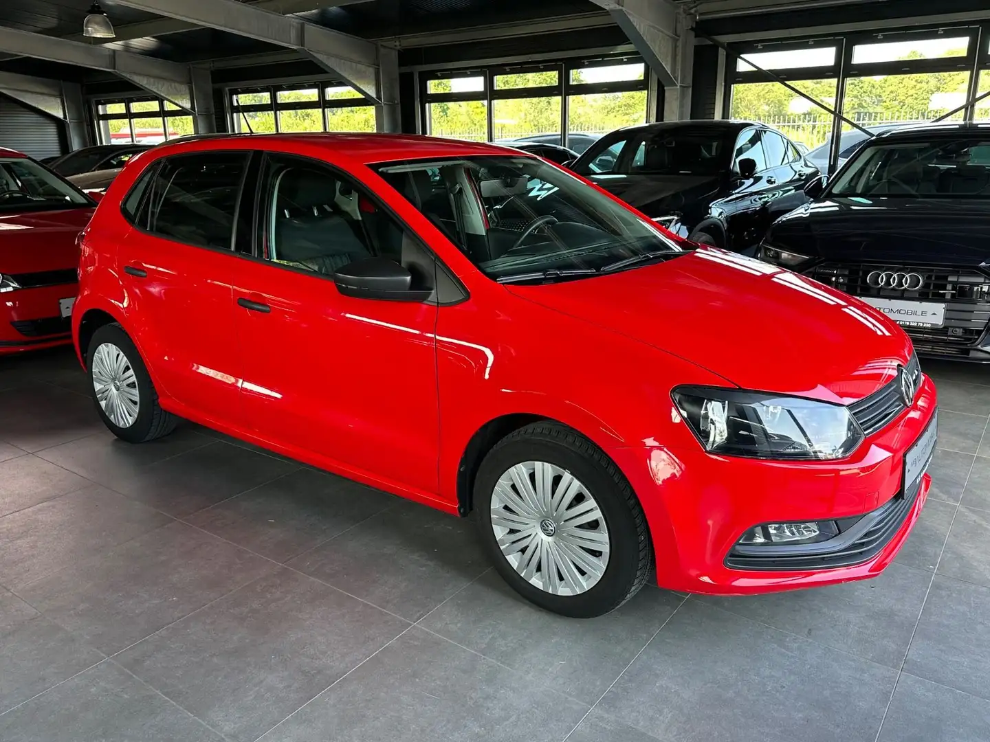Volkswagen Polo 1.0 Trendline - 1.HAND / 5-TÜRER / TÜV NEU Rood - 1