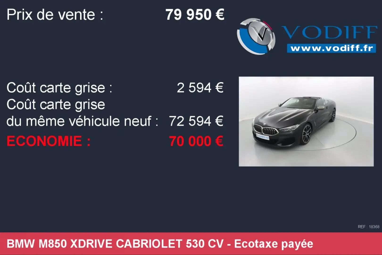 BMW M850 XDRIVE CABRIOLET 530 CV Noir - 2