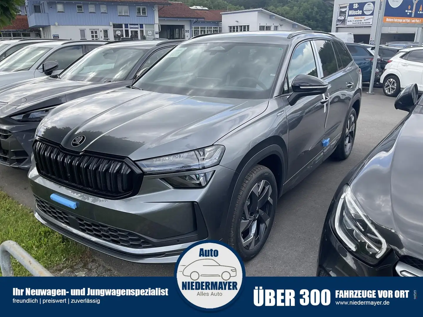 Skoda Kodiaq TDI DSG 4x4 Sportline, 7-Sitzer, AHK, Navi, Matrix Grau - 1
