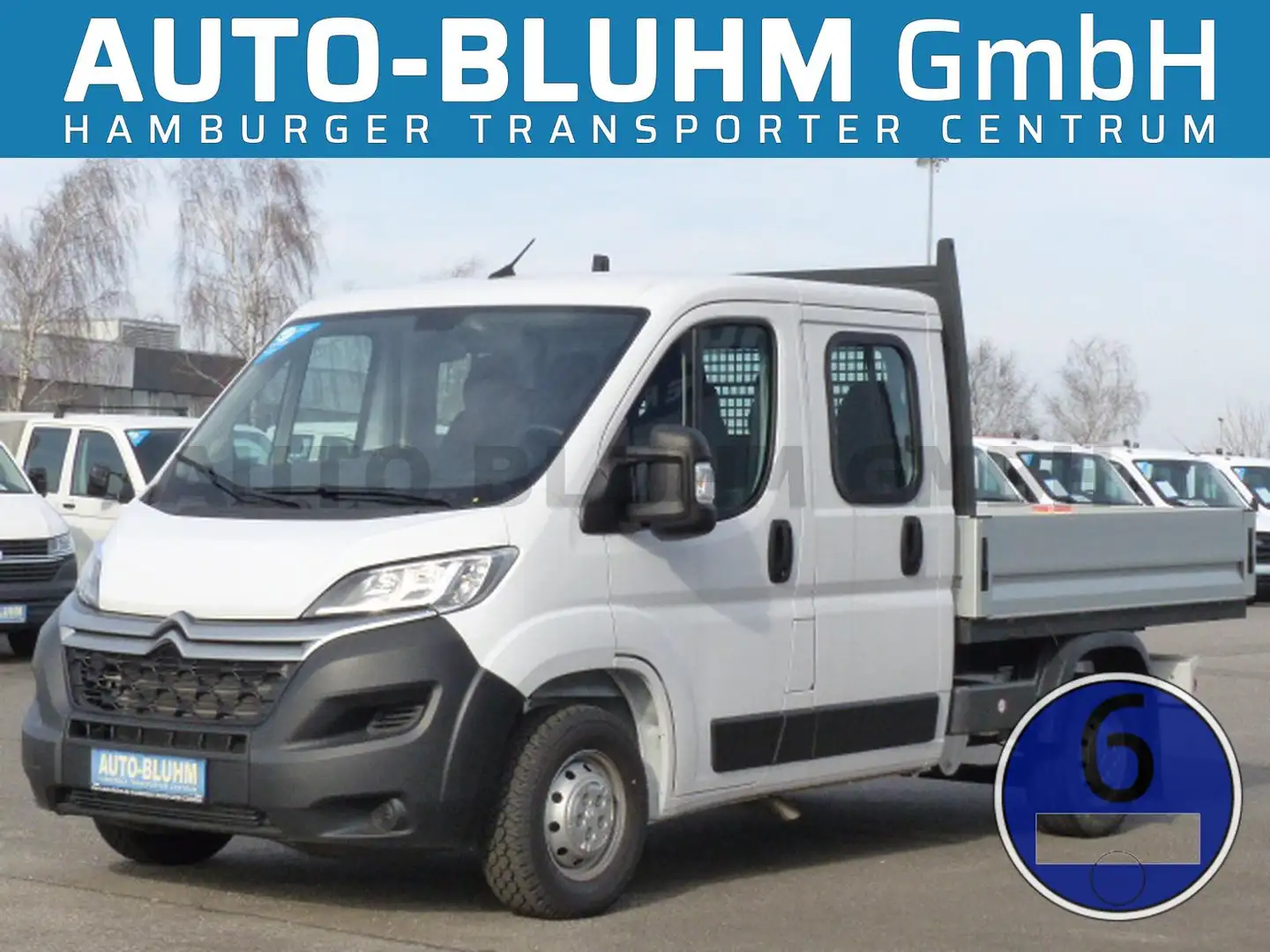 Citroen Jumper 35 B-HDi Doka L2 + AHK 2,5T 7-Sitze Klima Weiß - 1