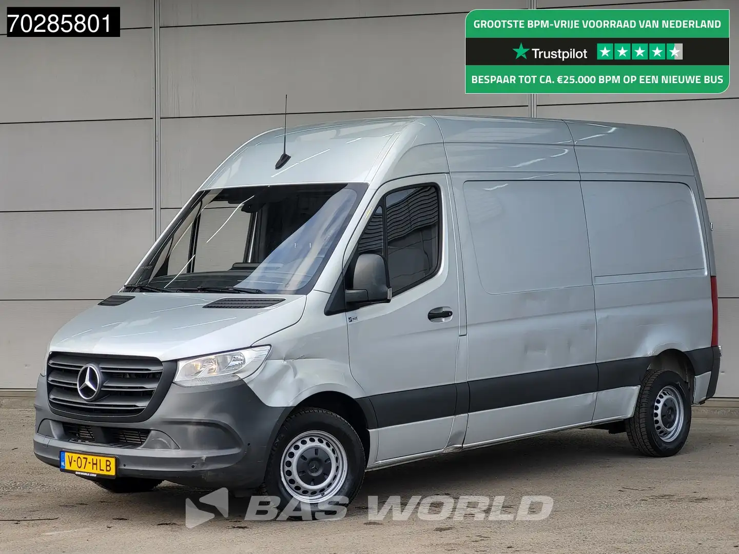 Mercedes-Benz Sprinter 214 CDI Automaat L2H2 Airco Cruise Camera Parkeers Silver - 1