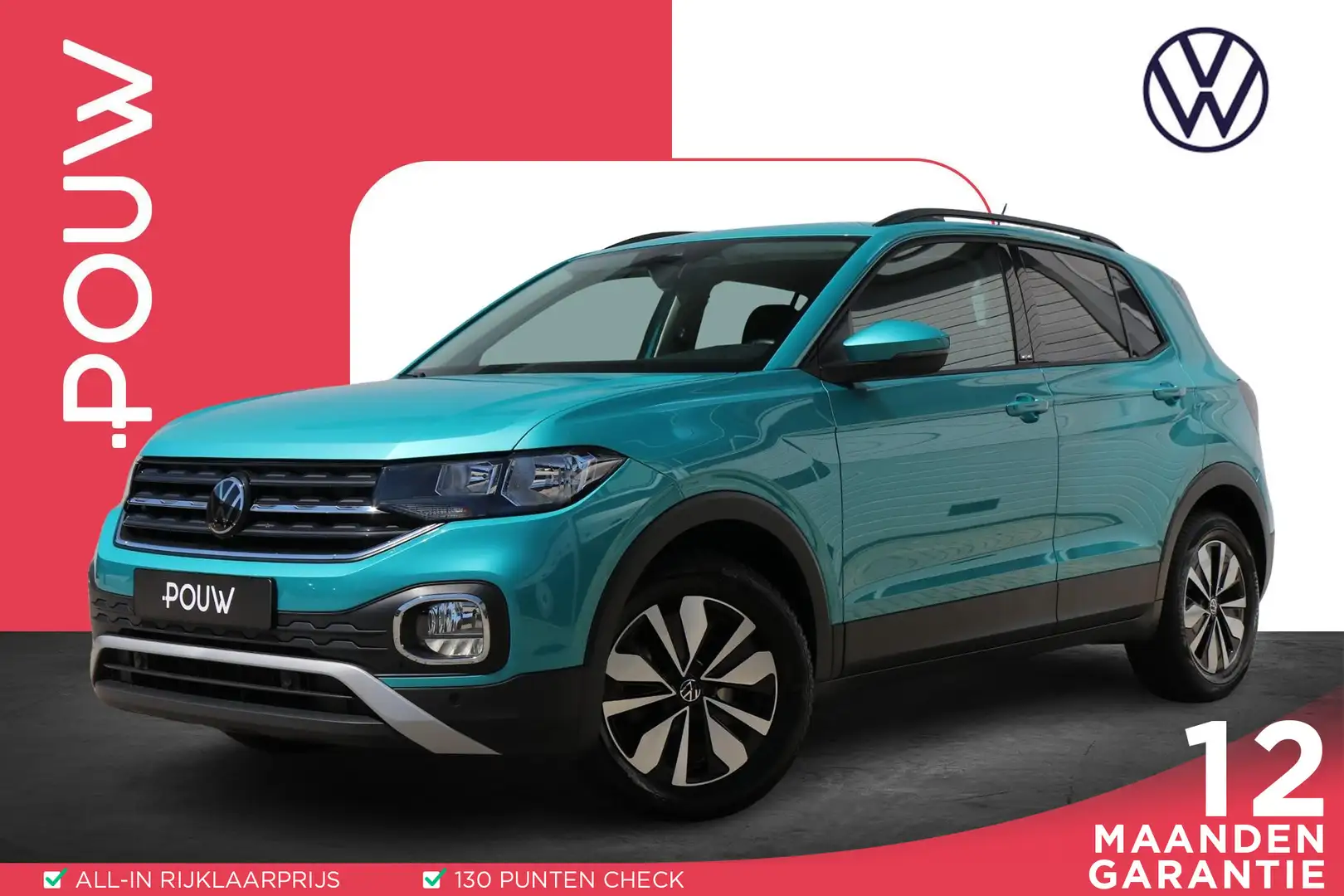 Volkswagen T-Cross 1.0 TSI 110pk DSG Move | Navigatie | Clima | Stoel Groen - 1